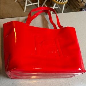 Carolina Herrera Patent Candy Apple Tote Bag